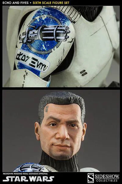 Star Wars 1/6 Scale Figure - Militaries of Star Wars Clone Trooper/ Echo & Fivesㅤ – Sideshow Collectibles – ActionFigureBrasil