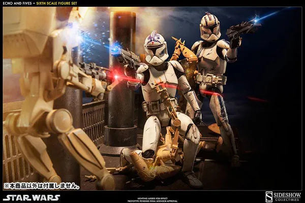 Star Wars 1/6 Scale Figure - Militaries of Star Wars Clone Trooper/ Echo & Fivesㅤ – Sideshow Collectibles – ActionFigureBrasil