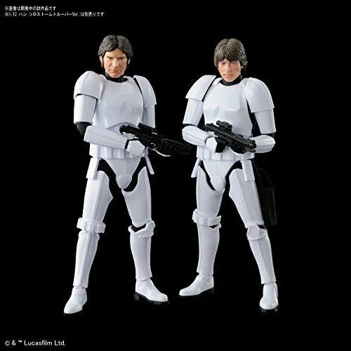 Star Wars: Episode IV – A New Hope - Luke Skywalker - Characters & Creatures - Star Wars Plastic Model - 1/12 - Stormtrooper Ver. (Bandai)ㅤ – Bandai – ActionFigureBrasil