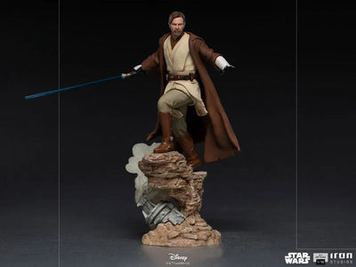 Star Wars Statue "Battle Diorama Series" 1/10 Obi-Wan Kenobiㅤ – Iron Studios – ActionFigureBrasil — ângulo diferente