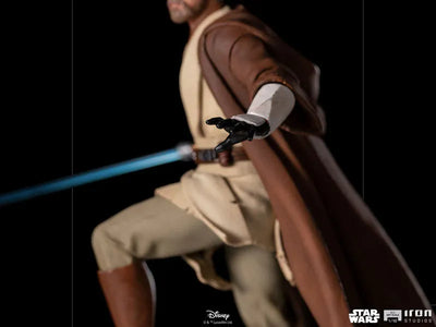 Star Wars Statue "Battle Diorama Series" 1/10 Obi-Wan Kenobiㅤ – Iron Studios – ActionFigureBrasil — com base expositora