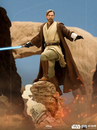 Star Wars Statue "Battle Diorama Series" 1/10 Obi-Wan Kenobiㅤ – Iron Studios – ActionFigureBrasil — detalhe do produto