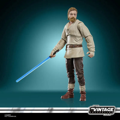 Star Wars"VINTAGE Series" 3.75 Inch, Action Figure Obi-Wan Kenobi (Wandering Jedi)ㅤ – Hasbro – ActionFigureBrasil — ângulo diferente