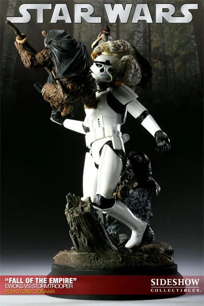Star Wars VS. Diorama Series - Ewoks VS Stormtrooper (Fall Of The Empire)ㅤ – Sideshow Collectibles – ActionFigureBrasil — acessórios