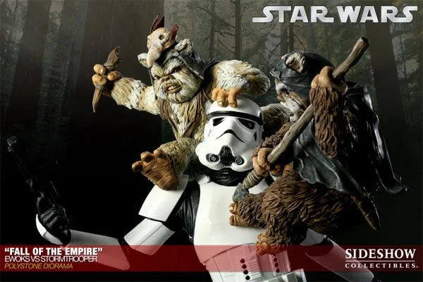 Star Wars VS. Diorama Series - Ewoks VS Stormtrooper (Fall Of The Empire)ㅤ – Sideshow Collectibles – ActionFigureBrasil