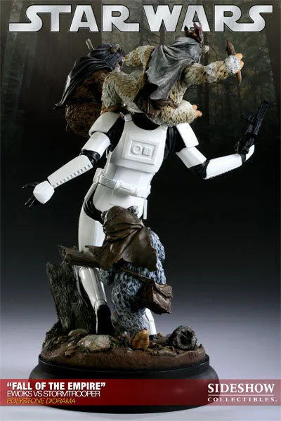 Star Wars VS. Diorama Series - Ewoks VS Stormtrooper (Fall Of The Empire)ㅤ – Sideshow Collectibles – ActionFigureBrasil — close