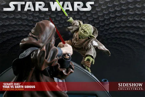 Star Wars VS. Diorama Series - Yoda VS Darth Sidious (Senate Duel)ㅤ – Sideshow Collectibles – ActionFigureBrasil