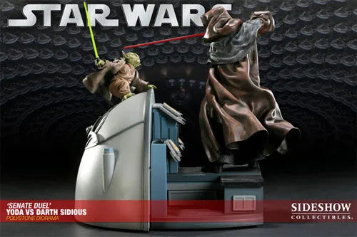 Star Wars VS. Diorama Series - Yoda VS Darth Sidious (Senate Duel)ㅤ – Sideshow Collectibles – ActionFigureBrasil