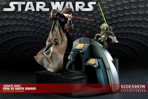 Star Wars VS. Diorama Series - Yoda VS Darth Sidious (Senate Duel)ㅤ – Sideshow Collectibles – ActionFigureBrasil