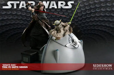 Star Wars VS. Diorama Series - Yoda VS Darth Sidious (Senate Duel)ㅤ – Sideshow Collectibles – ActionFigureBrasil — close
