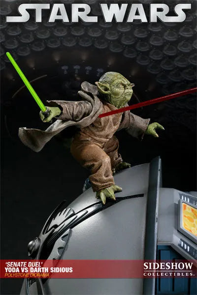 Star Wars VS. Diorama Series - Yoda VS Darth Sidious (Senate Duel)ㅤ – Sideshow Collectibles – ActionFigureBrasil