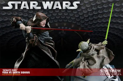 Star Wars VS. Diorama Series - Yoda VS Darth Sidious (Senate Duel)ㅤ – Sideshow Collectibles – ActionFigureBrasil — acessórios