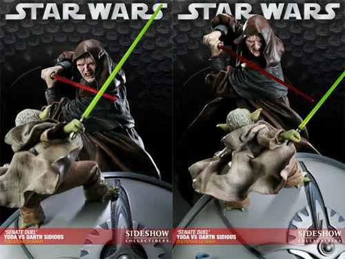 Star Wars VS. Diorama Series - Yoda VS Darth Sidious (Senate Duel)ㅤ – Sideshow Collectibles – ActionFigureBrasil