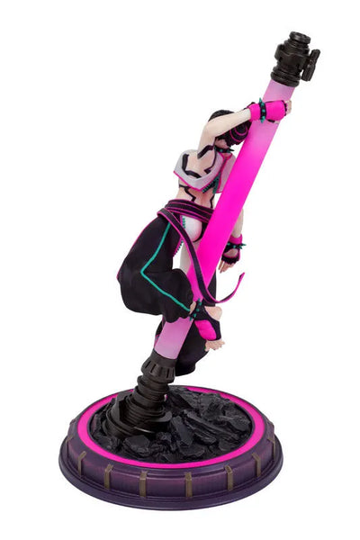 Street Fighter 6 - Han Juri - Capcom Figure Builder - 1/7 (Capcom)ㅤ – Capcom – ActionFigureBrasil — com base expositora