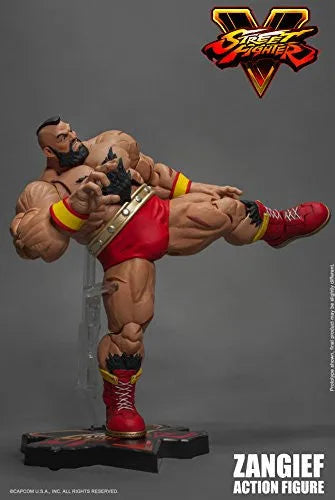 Street Fighter V - Zangief - 1/12ㅤ – Storm Collectibles – ActionFigureBrasil — com base expositora