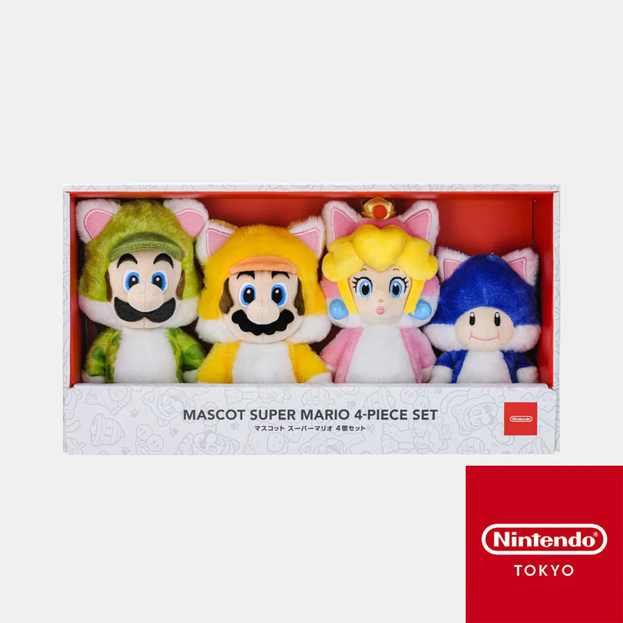 Super Mario - Cat Power Up Plushie - 4 Piece Set - Nintendo Tokyo Exclusive (Nintendo Store)ㅤ – Nintendo – ActionFigureBrasil