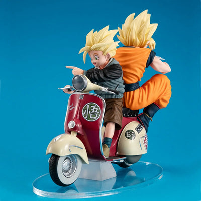 Super Saiyan Son Goku & Super Saiyan Son Gohan on Motorbike – MegaHouse – ActionFigure Brasil — embalagem