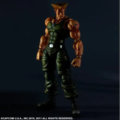 Super Street Fighter IV - Guile - Play Arts Kai (Square Enix)ㅤ – Square Enix – ActionFigureBrasil — ângulo diferente