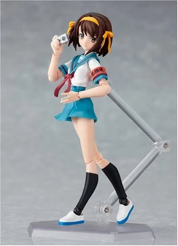 Suzumiya Haruhi no Yuuutsu - Suzumiya Haruhi - Figma #034 - Summer School Uniform Ver. (Max Factory)ㅤ – Max Factory – ActionFigureBrasil — ângulo diferente