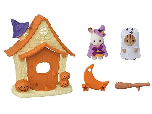 Sylvanian Families - Chocolate Usagi-chan - DokiDoki Halloween House Set (Epoch)ㅤ – Epoch – ActionFigureBrasil
