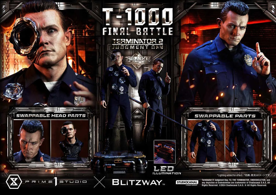 T-1000 Final Battle (Deluxe Bonus Version) - LIMITED EDITION: 80 (Deluxe Bonus Version) – Prime 1 Studio – ActionFigure Brasil