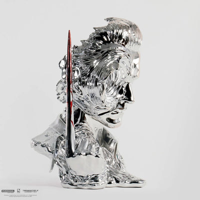 T-1000 (Liquid Metal) Deluxe Art Mask - LIMITED EDITION: 1000 (Deluxe Version) – PureArts – ActionFigure Brasil — com base expositora