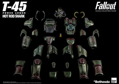 T-45 Hot Rod Shark Armor Pack – Threezero – ActionFigure Brasil — embalagem