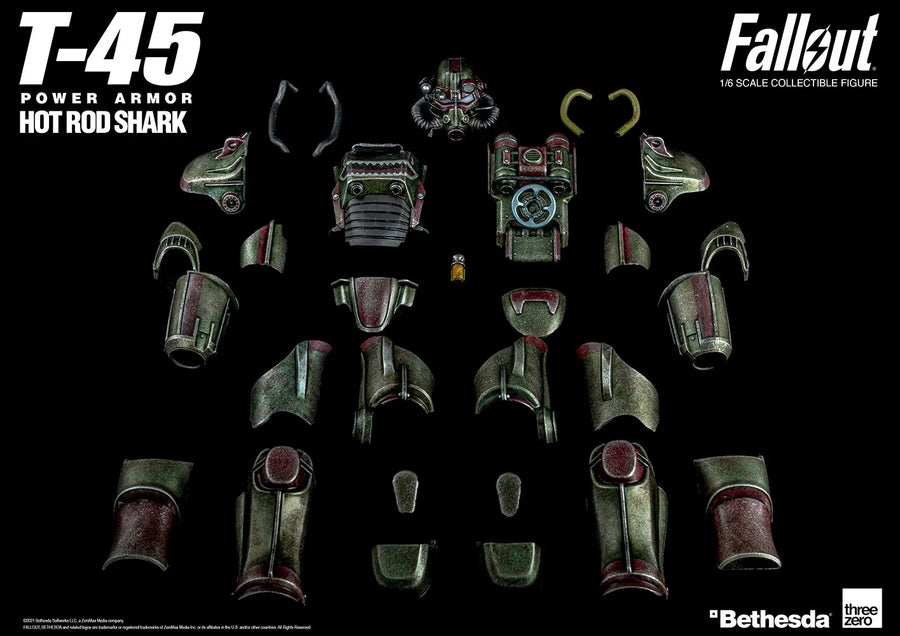 T-45 Hot Rod Shark Armor Pack – Threezero – ActionFigure Brasil