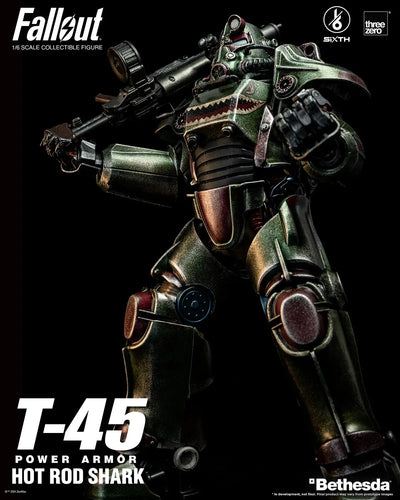 T-45 Hot Rod Shark Power Armor – Threezero – ActionFigure Brasil — close