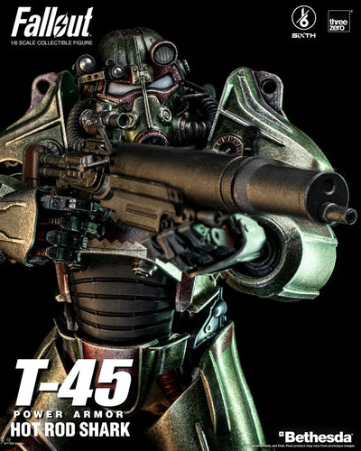 T-45 Hot Rod Shark Power Armor – Threezero – ActionFigure Brasil — ângulo diferente