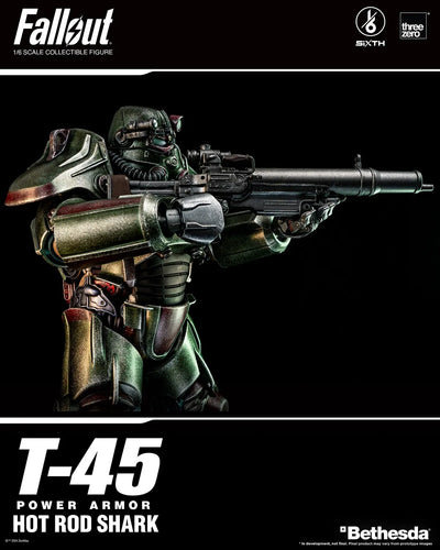 T-45 Hot Rod Shark Power Armor – Threezero – ActionFigure Brasil — detalhe do produto