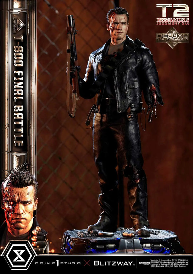 T-800 (Deluxe Bonus Version) Terminator 2: Judgment Day – Prime1Studio – ActionFigure Brasil