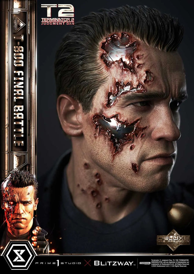 T-800 (Deluxe Bonus Version) Terminator 2: Judgment Day – Prime1Studio – ActionFigure Brasil