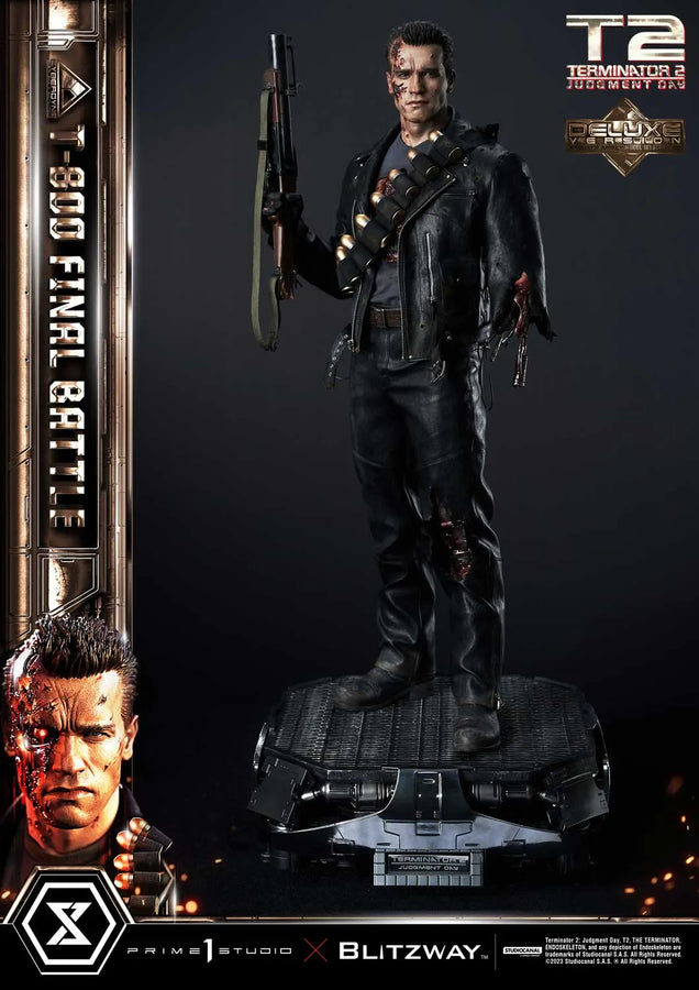 T-800 (Deluxe Bonus Version) Terminator 2: Judgment Day – Prime1Studio – ActionFigure Brasil