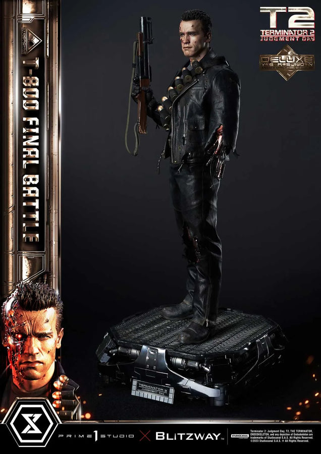 T-800 (Deluxe Bonus Version) Terminator 2: Judgment Day – Prime1Studio – ActionFigure Brasil