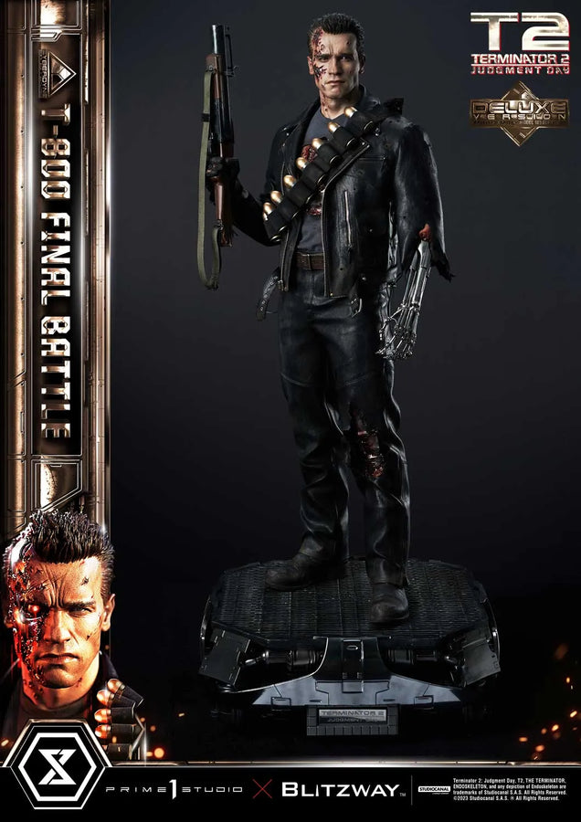 T-800 (Deluxe Bonus Version) Terminator 2: Judgment Day – Prime1Studio – ActionFigure Brasil
