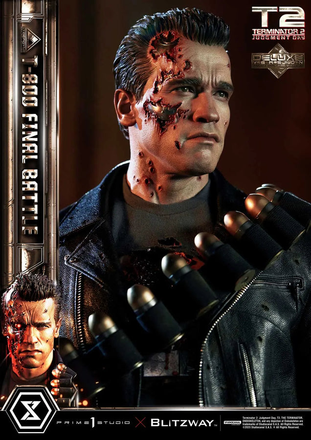 T-800 (Deluxe Version) Terminator 2: Judgment Day – Prime1Studio – ActionFigure Brasil