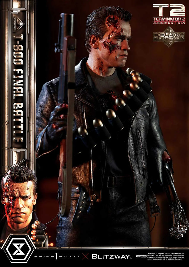 T-800 (Deluxe Version) Terminator 2: Judgment Day – Prime1Studio – ActionFigure Brasil