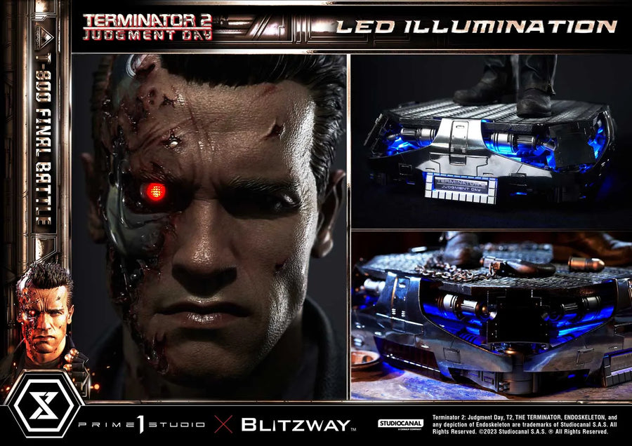 T-800 (Deluxe Version) Terminator 2: Judgment Day – Prime1Studio – ActionFigure Brasil