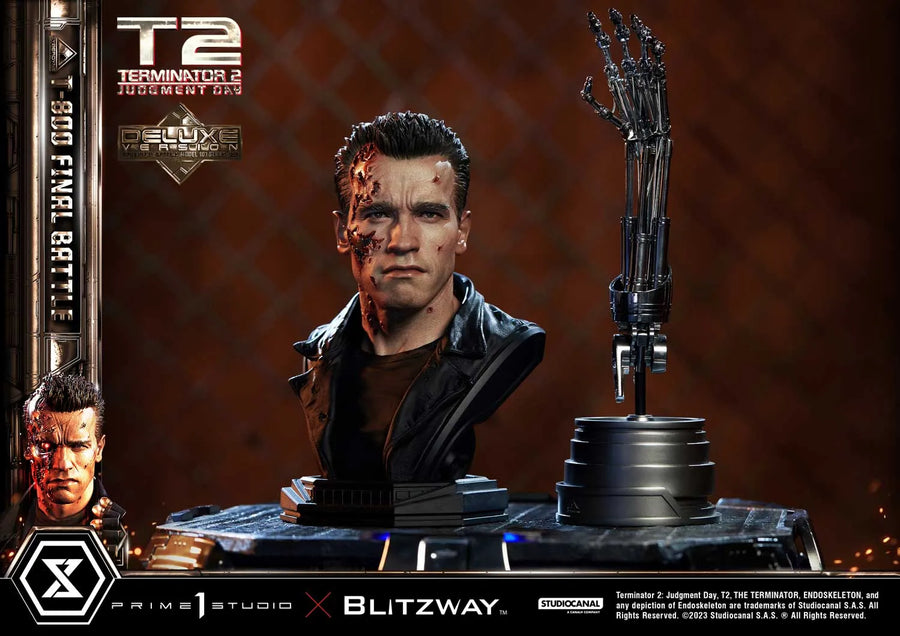 T-800 (Deluxe Version) Terminator 2: Judgment Day – Prime1Studio – ActionFigure Brasil