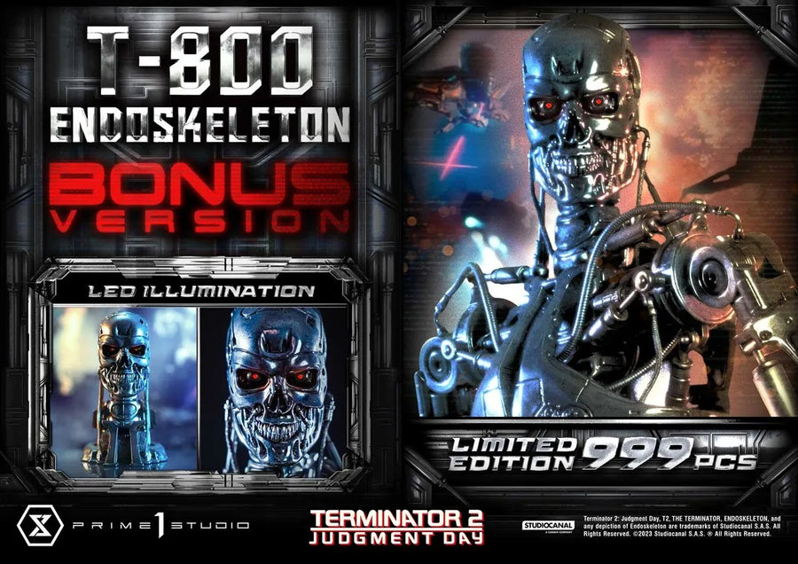 T-800 Endoskeleton (Deluxe Bonus Version) - LIMITED EDITION: 200 (Deluxe Bonus Version) – Prime 1 Studio – ActionFigure Brasil