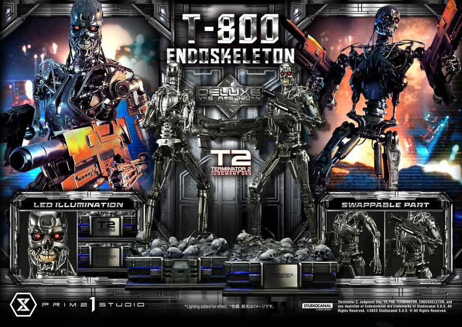 T-800 Endoskeleton (Deluxe Bonus Version) Terminator 2: Judgment Day – Prime1Studio – ActionFigure Brasil