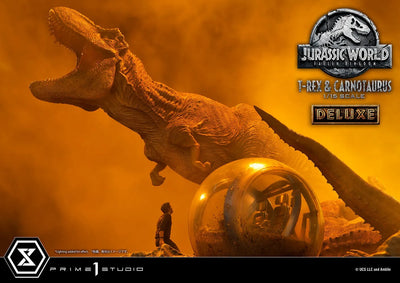 T-Rex & Carnotaurus (Deluxe Version) - LIMITED EDITION: 150 (Deluxe Version) – Prime 1 Studio – ActionFigure Brasil — ângulo diferente