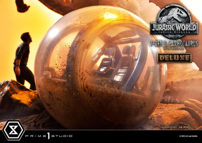 T-Rex & Carnotaurus (Deluxe Version) - LIMITED EDITION: 150 (Deluxe Version) – Prime 1 Studio – ActionFigure Brasil — close