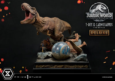 T-Rex & Carnotaurus (Deluxe Version) - LIMITED EDITION: 150 (Deluxe Version) – Prime 1 Studio – ActionFigure Brasil — ângulo diferente