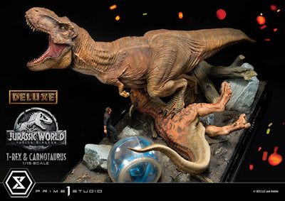 T-Rex & Carnotaurus (Deluxe Version) - LIMITED EDITION: 150 (Deluxe Version) – Prime 1 Studio – ActionFigure Brasil — embalagem