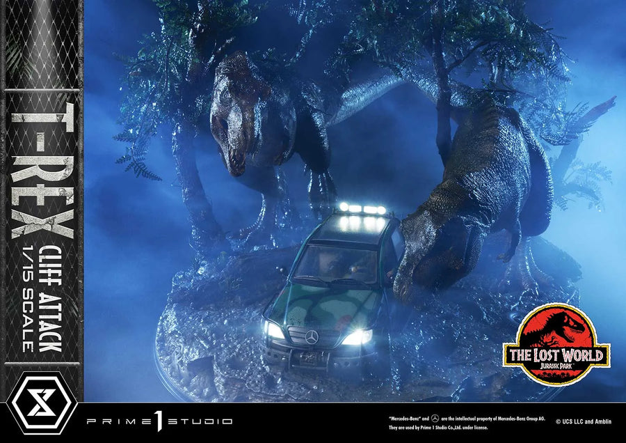 T-Rex Cliff Attack (1st Shipping) The Lost World: Jurassic Park (Film) – Prime1Studio – ActionFigure Brasil