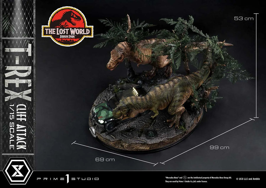 T-Rex Cliff Attack (1st Shipping) The Lost World: Jurassic Park (Film) – Prime1Studio – ActionFigure Brasil