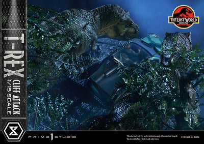 T-Rex Cliff Attack (1st Shipping) The Lost World: Jurassic Park (Film) – Prime1Studio – ActionFigure Brasil