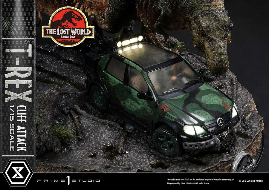 T-Rex Cliff Attack (1st Shipping) The Lost World: Jurassic Park (Film) – Prime1Studio – ActionFigure Brasil
